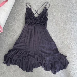 Free people gray lace dress